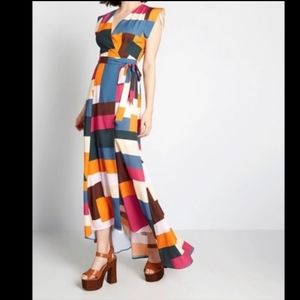 Hutch Colorful Geometric Maxi Dress